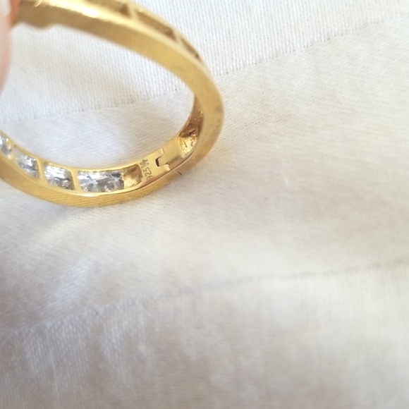 Gold Sterling Silver Genuine Diamond Hoop Earrings